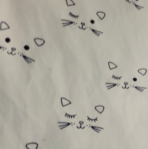 Blue Cat print Cotton Dress - Picture 2 of 3